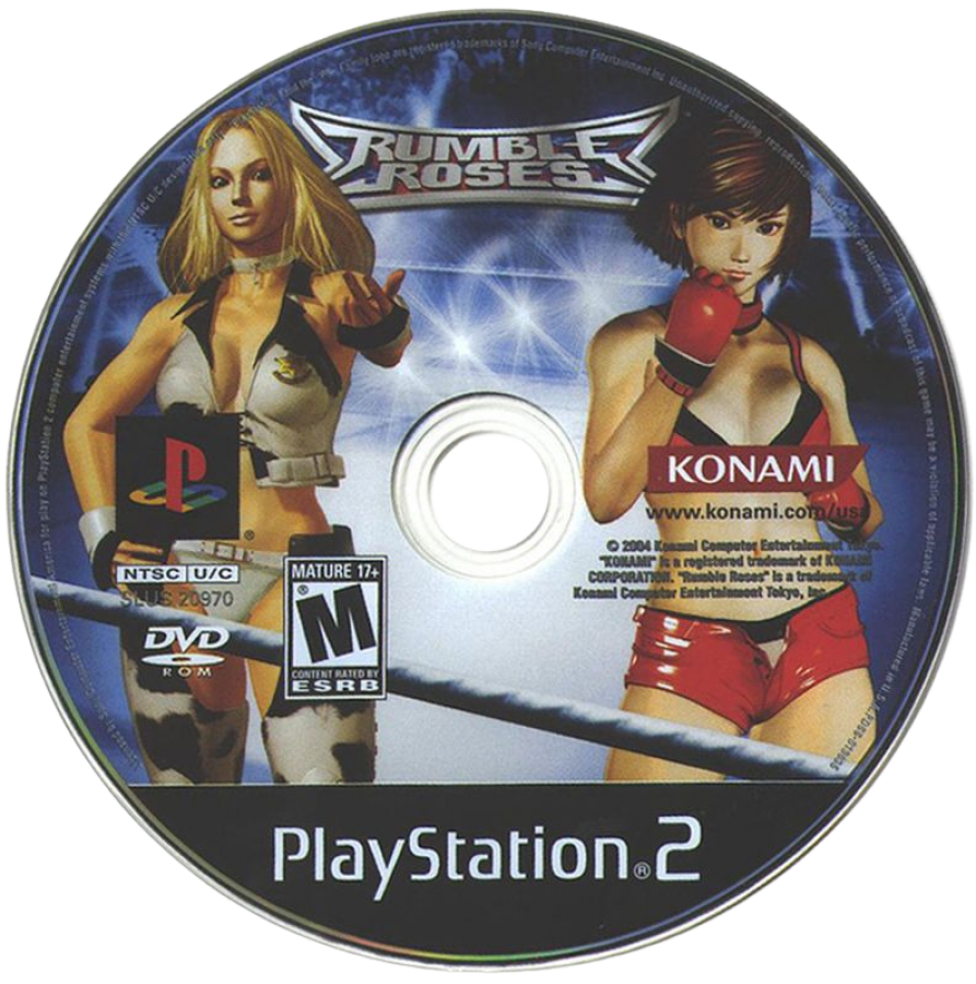 Rumble Roses – PlayStation 2 (PS2) video game disc, all female wrestling fighting game.