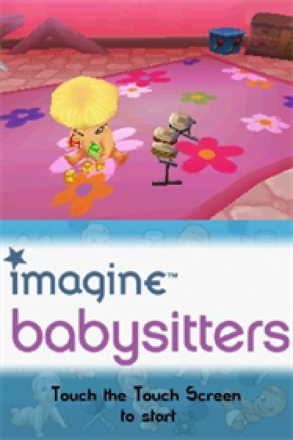 Imagine: Babysitters start screen for Nintendo DS (DS) babysitting life simulation video game