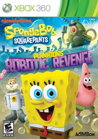 SpongeBob SquarePants: Plankton's Robotic Revenge cover art for Xbox 360 (X360) action-adventure platformer video game