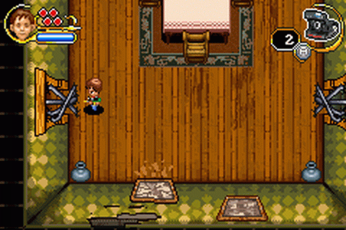 Monster House Game Boy Advance GBA action-adventure video game based on the animated haunted house movie gameplay screenshot