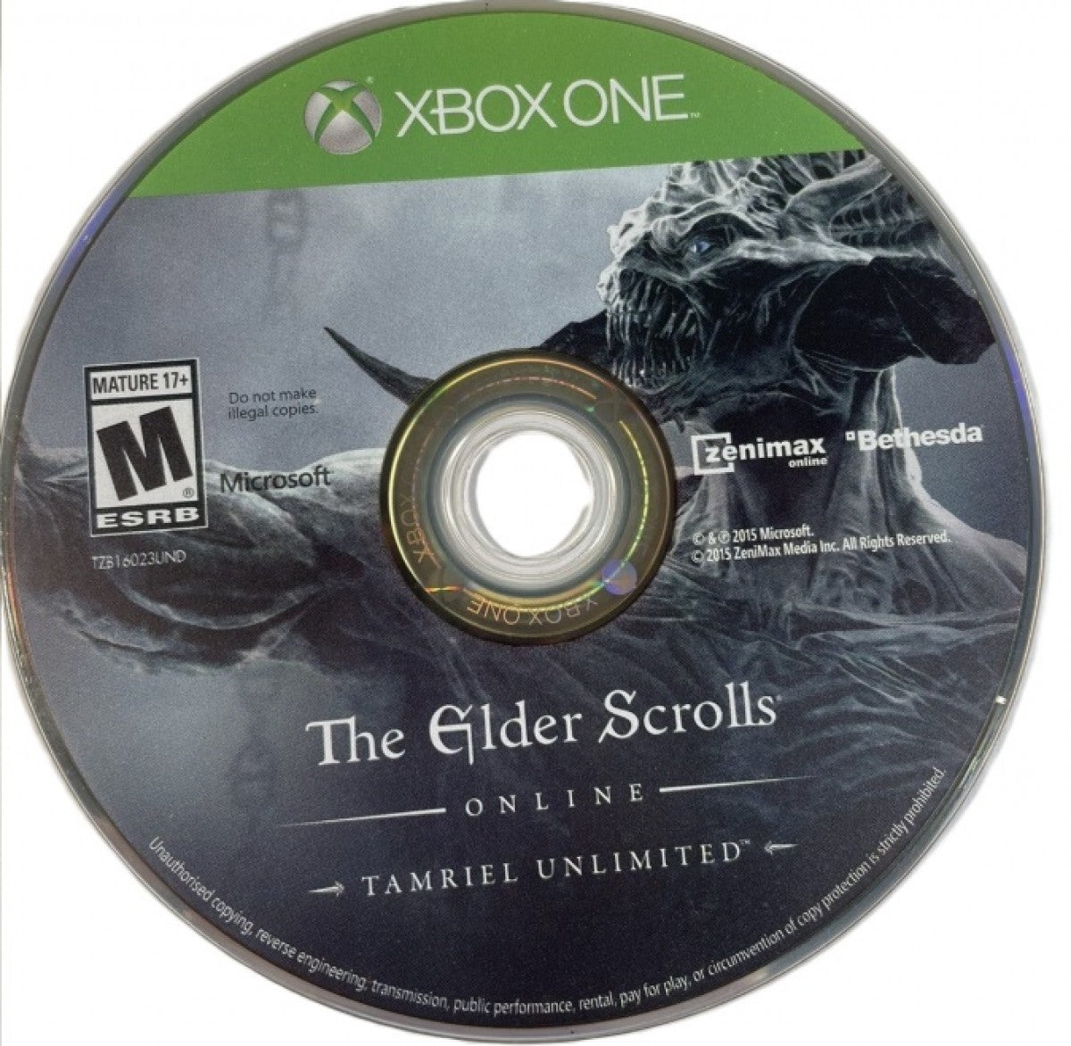 The Elder Scrolls Online: Tamriel Unlimited – Xbox One (XONE) disc for fantasy MMORPG set in the Elder Scrolls universe