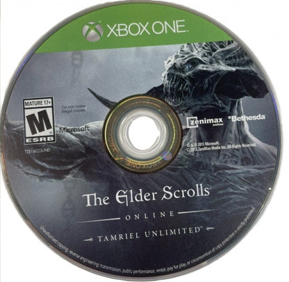The Elder Scrolls Online: Tamriel Unlimited – Xbox One (XONE) disc for fantasy MMORPG set in the Elder Scrolls universe