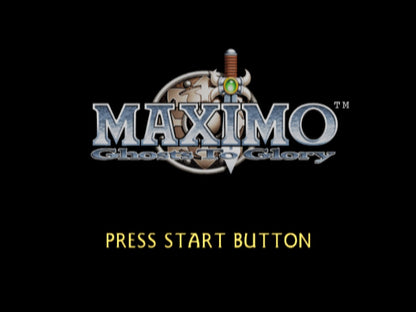 Maximo: Ghosts to Glory title screen for Playstation 2 (PS2) video game