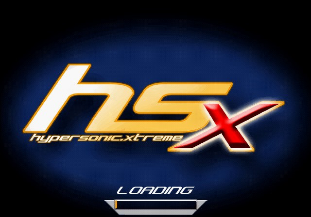 HSX: Hypersonic Xtreme title screen for Playstation 2 (PS2) video game