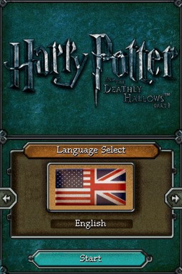 Harry Potter and the Deathly Hallows Part 1 for Nintendo DS action adventure game based on the film featuring spell casting combat stealth missions and story campaign gameplay