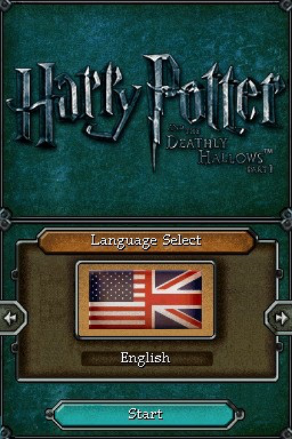 Harry Potter and the Deathly Hallows Part 1 for Nintendo DS action adventure game based on the film featuring spell casting combat stealth missions and story campaign gameplay