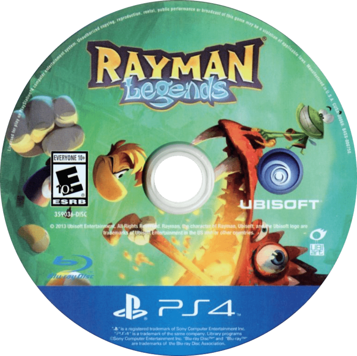 Rayman Legends PlayStation 4 PS4 for platforming video game fans featuring colorful side scrolling gameplay creative levels fast paced movement musical stages challenging obstacles cooperative multiplayer iconic Rayman characters whimsical worlds and collectible gaming appeal game disc