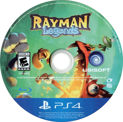 Rayman Legends PlayStation 4 PS4 for platforming video game fans featuring colorful side scrolling gameplay creative levels fast paced movement musical stages challenging obstacles cooperative multiplayer iconic Rayman characters whimsical worlds and collectible gaming appeal game disc