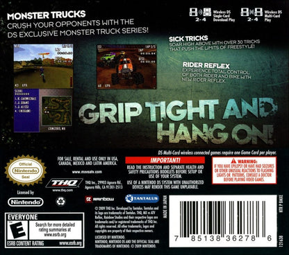 MX vs. ATV Reflex back of case for Nintendo DS (DS) off-road racing video game