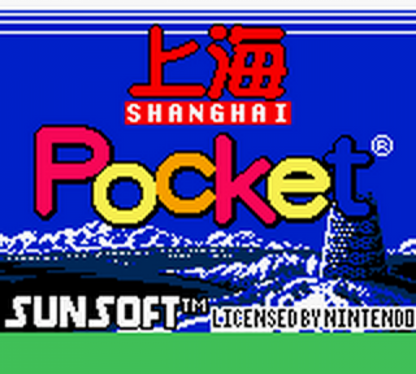 Shanghai Pocket Game Boy Color puzzle video game title screen