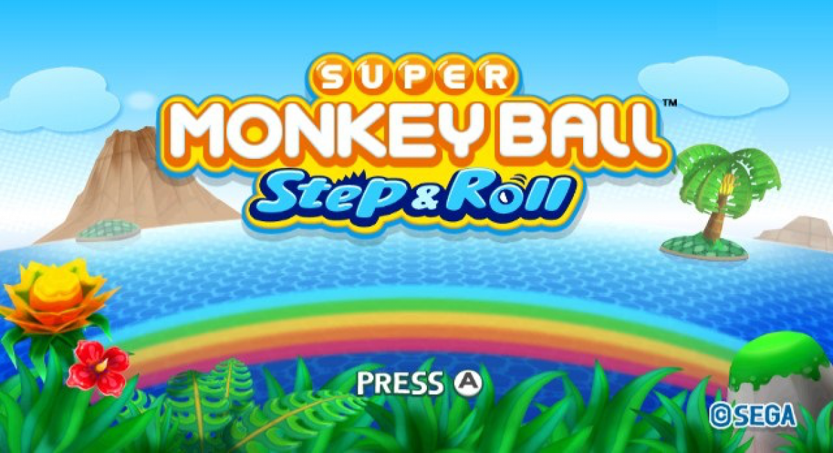 Super Monkey Ball: Step & Roll – Nintendo Wii (Wii) arcade platformer puzzle action video game title screen
