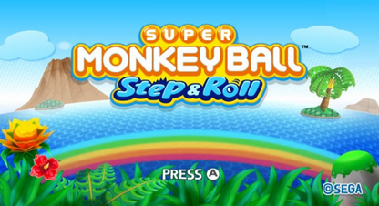 Super Monkey Ball: Step & Roll – Nintendo Wii (Wii) arcade platformer puzzle action video game title screen