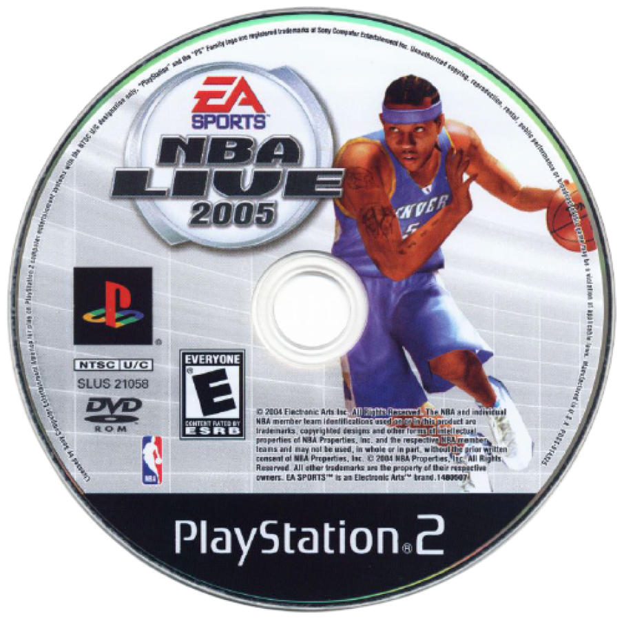 NBA Live 2005 – PlayStation 2 (PS2) basketball sports video game disc