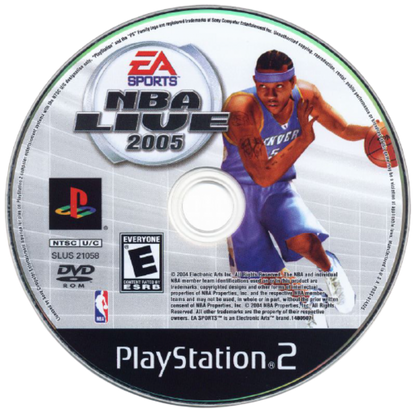 NBA Live 2005 – PlayStation 2 (PS2) basketball sports video game disc
