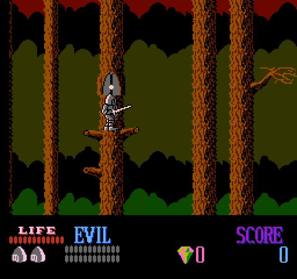 Wizards & Warriors gameplay image for Nintendo Entertainment System (NES) retro video game