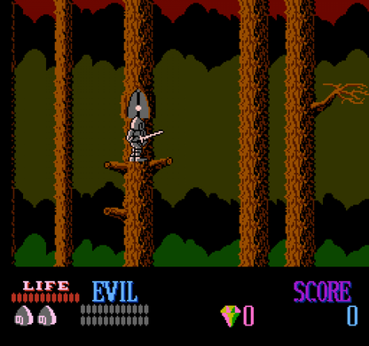 Wizards & Warriors gameplay image for Nintendo Entertainment System (NES) retro video game