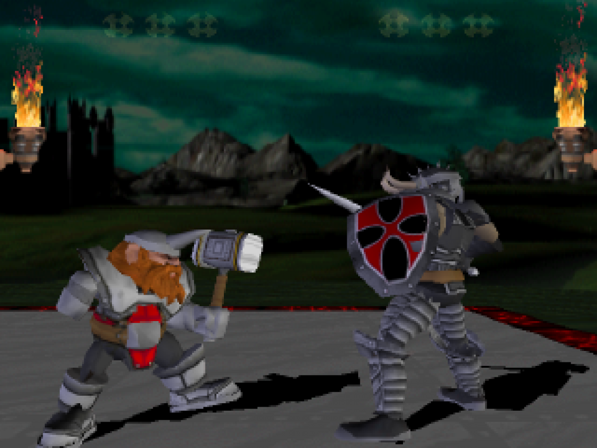 Advanced Dungeons & Dragons Iron and Blood PS1 PlayStation 1 fighting game fantasy medieval combat Dungeons & Dragons licensed game retro video game gameplay