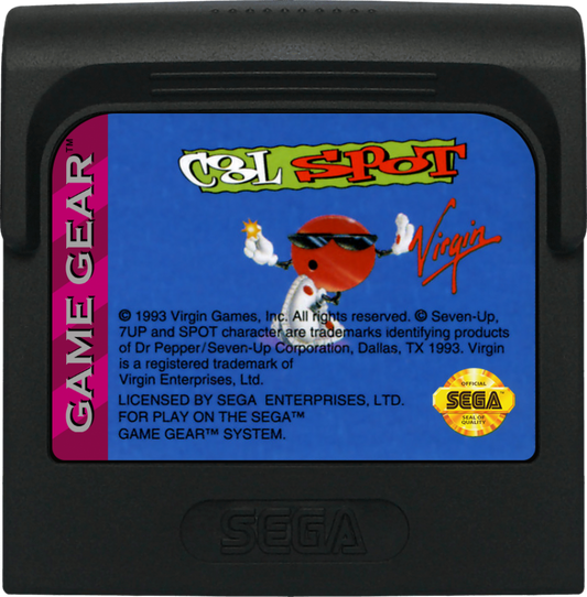 Cool Spot cartridge for Sega Game Gear (GG) video game