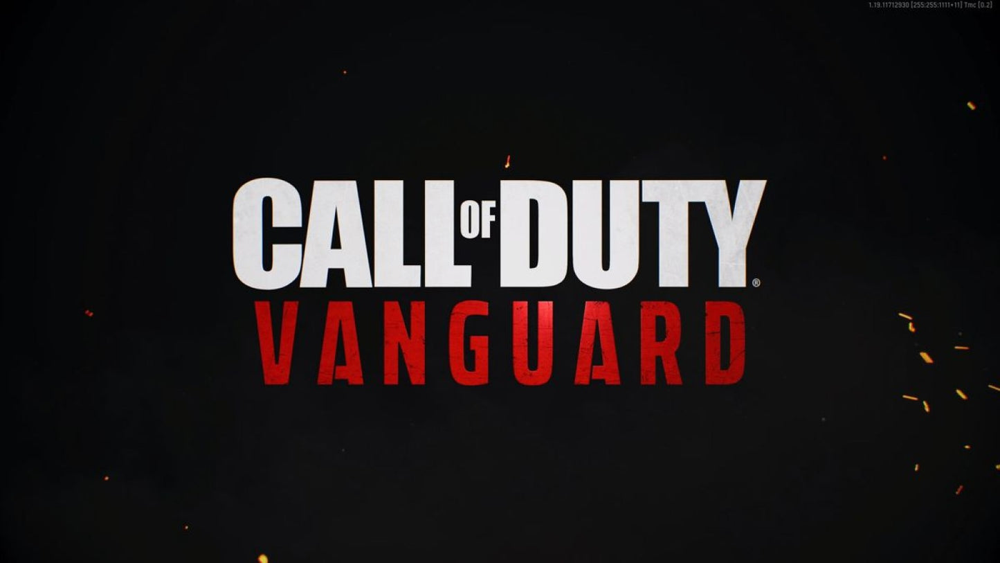 Call of Duty: Vanguard title screen for PlayStation 5 (PS5) first-person shooter video game