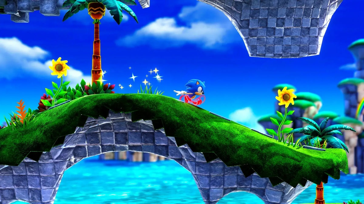 Sonic Superstars Nintendo Switch 2D platformer new Sonic game four playable characters Emerald powers local co-op multiple endings retro modern style Sonic Team gameplay