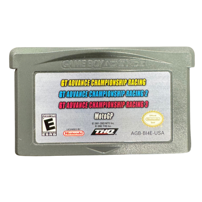 Racing 4 Pack Game Only Game Boy Advance GBA video game collection featuring four racing games portable racing gameplay high speed driving vehicle challenges competitive races multiple racing experiences and classic Nintendo handheld gaming retro video game collection collectible gaming appeal front