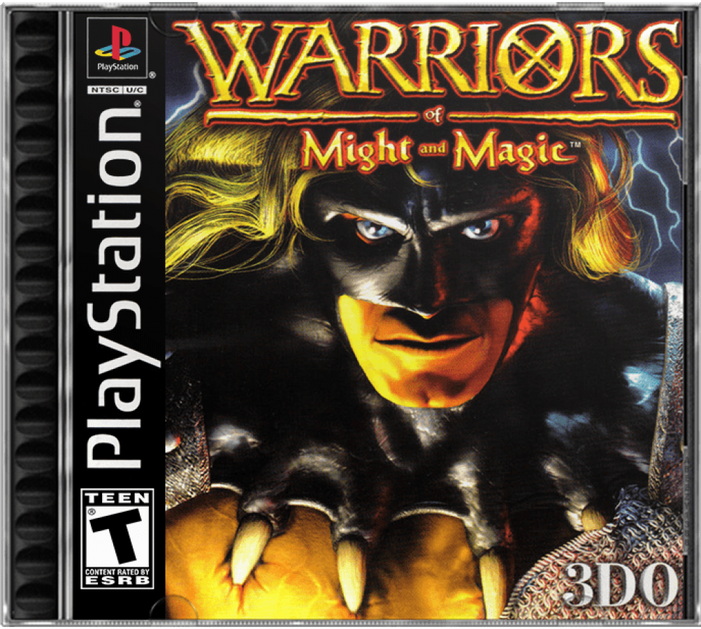 Warriors of Might and Magic cover art for PlayStation 1 (PS1) action role-playing video game