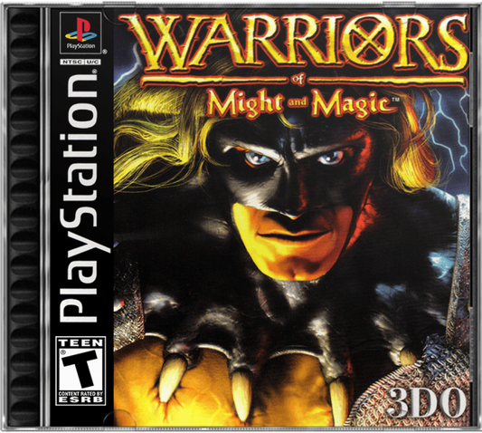 Warriors of Might and Magic cover art for PlayStation 1 (PS1) action role-playing video game