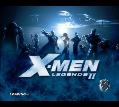 X-Men Legends II: Rise of Apocalypse – PlayStation 2 (PS2) video game title screen, action RPG.