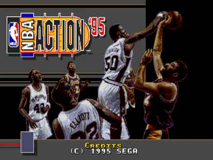 NBA Action 95 starring David Robinson title screen for Sega Genesis (GEN) video game