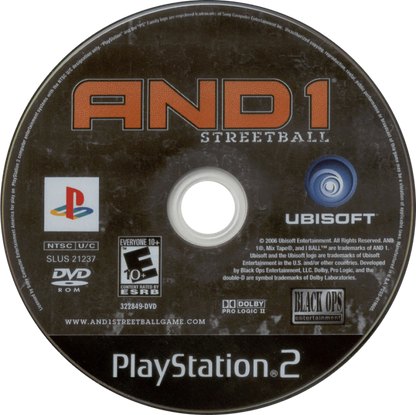 AND 1 Streetball PS2 sports basketball video game disc