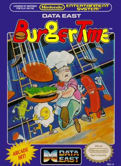 BurgerTime cover art for Nintendo Entertainment System (NES) video game