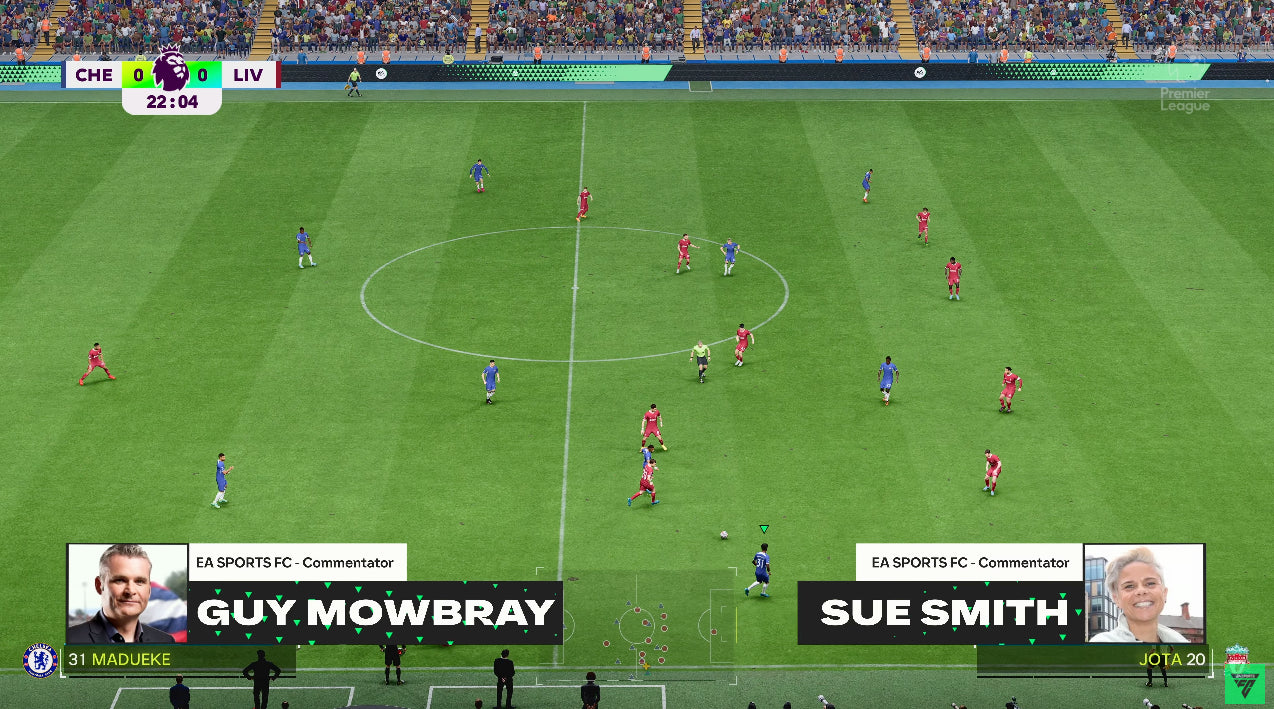 EA Sports FC 24 PlayStation 4 PS4 soccer football simulation video game latest entry with Hypermotion V gameplay PlayStyles and Ultimate Team mode succeeding the FIFA series gameplay screenshot