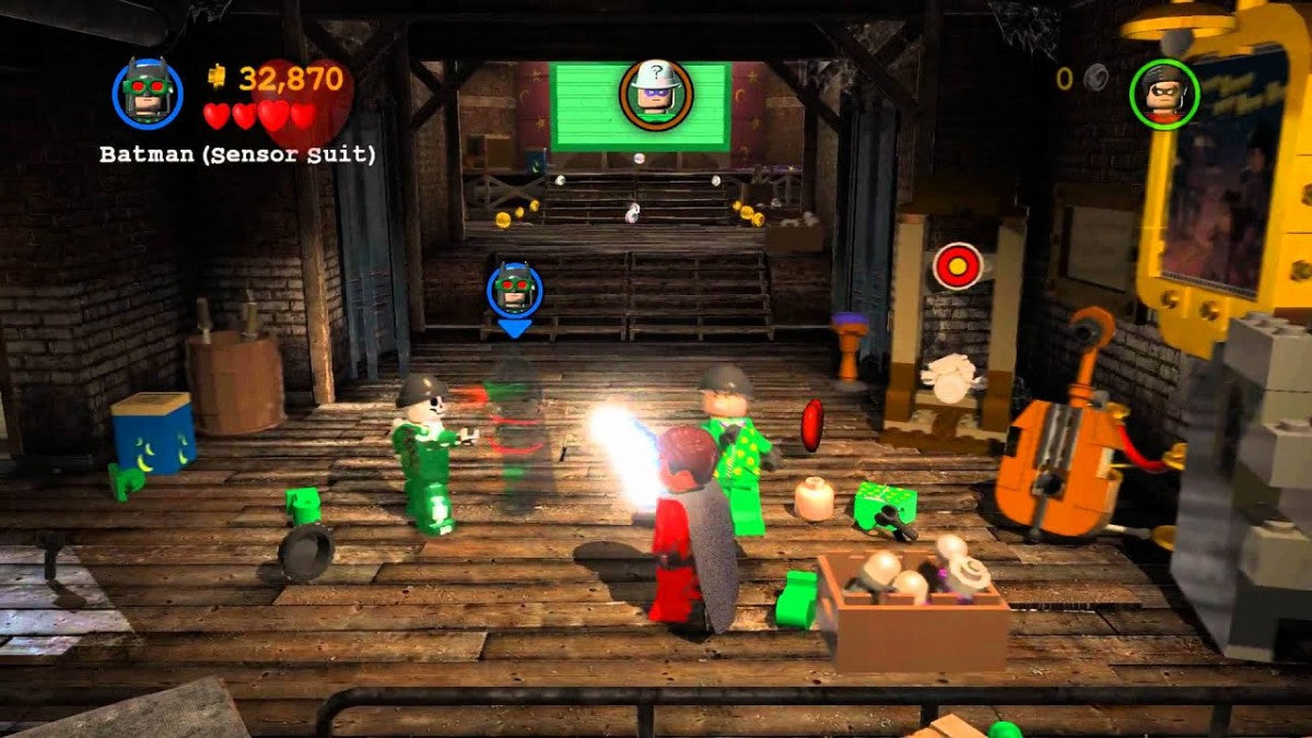 LEGO Batman 2: DC Super Heroes for Xbox 360 action adventure video game featuring cooperative gameplay, LEGO styled levels, iconic DC characters, and family friendly superhero missions experience gameplay