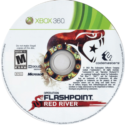 Operation Flashpoint: Red River disc for Xbox 360 (X360) tactical military first-person shooter video game