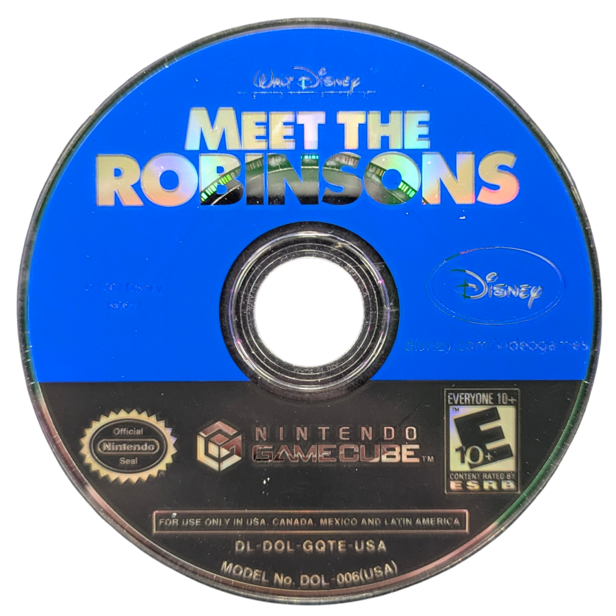 Meet the Robinsons GameCube game featuring family-friendly action adventure gameplay based on the Disney animated film  disc