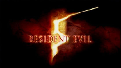 Resident Evil 5 title screen for Xbox 360 (X360) video game 