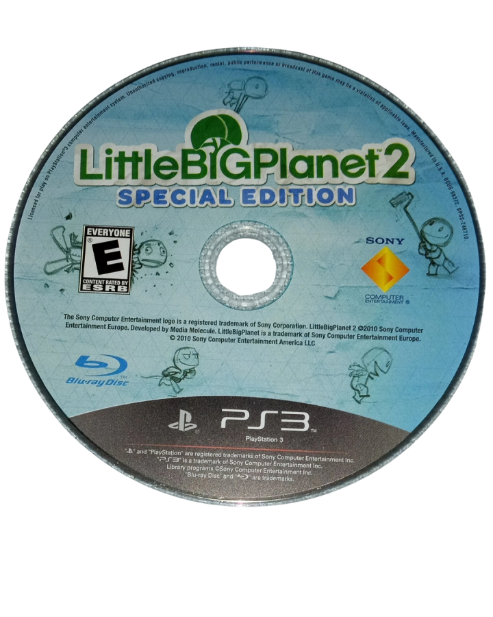 LittleBigPlanet 2 Special Edition PS3 puzzle-platform video game disc