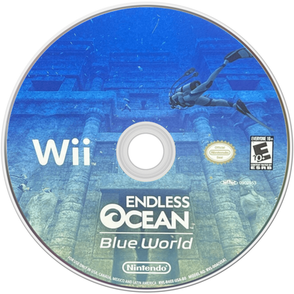 Endless Ocean: Blue World disc art for Nintendo Wii (Wii) video game 