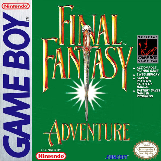 Final Fantasy Adventure Game Boy action RPG top-down adventure prequel to Secret of Mana cover art