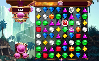 Bejeweled 3 Xbox 360 game featuring addictive puzzle-matching gameplay, colorful gem challenges, and casual arcade fun gameplay