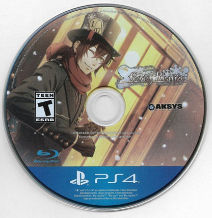 Code: Realize Wintertide Miracles – PlayStation 4 (PS4) video game disc, otome/visual novel by Idea Factory