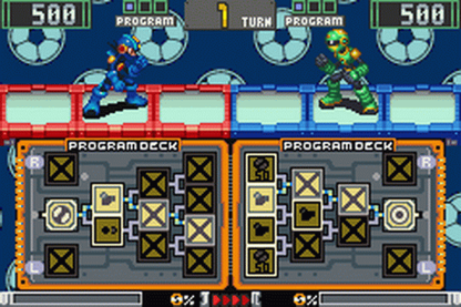 Mega Man Battle Chip Challenge Game Boy Advance GBA video game, strategy RPG, card-based battle system, handheld Capcom title gameplay