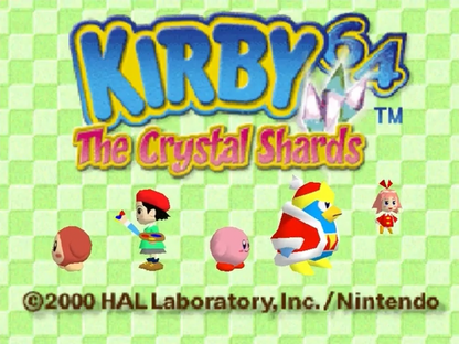 Kirby 64: The Crystal Shards Title screen for Nintendo 64 (N64) video game