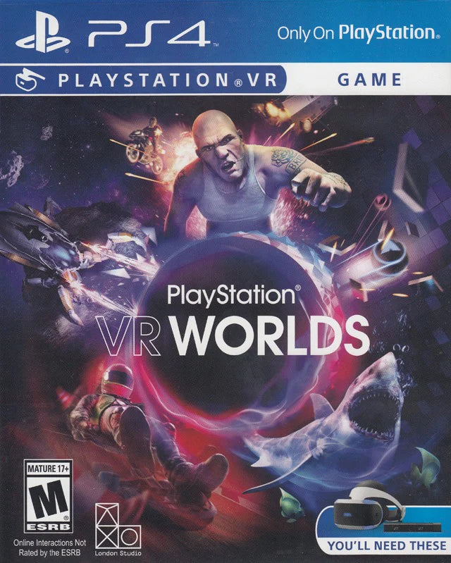 PlayStation VR Worlds cover art for PlayStation 4 (PS4) video game