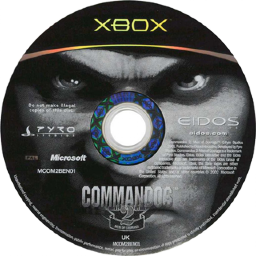 Commandos 2: Men of Courage disc art for Xbox (XBOX) video game
