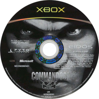 Commandos 2: Men of Courage disc art for Xbox (XBOX) video game