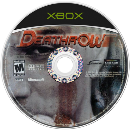 Deathrow for Xbox futuristic sports action video game featuring fast paced team combat brutal arena matches cyberpunk style presentation and cult classic Xbox gameplay experience disc