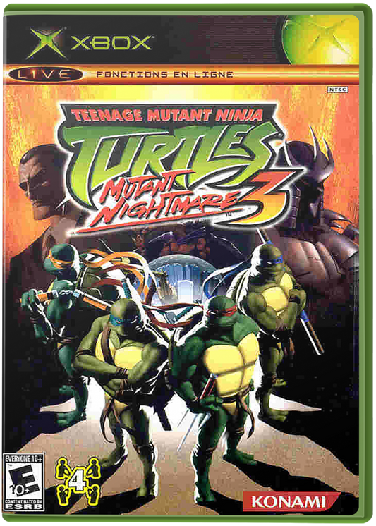 Teenage Mutant Ninja Turtles 3: Mutant Nightmare cover art for Xbox (XBOX) video game
