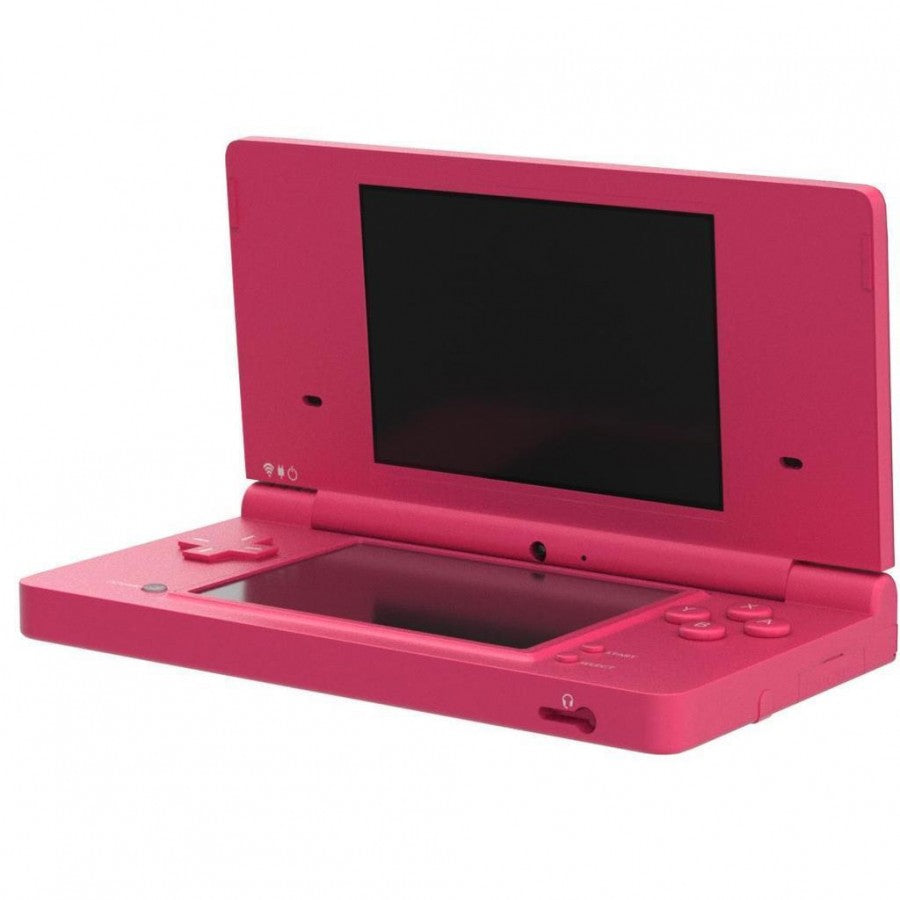 Nintendo DSi Pink Nintendo DSi handheld console in pink color dual screen portable gaming system built in cameras touch screen WiFi capable retro handheld device open