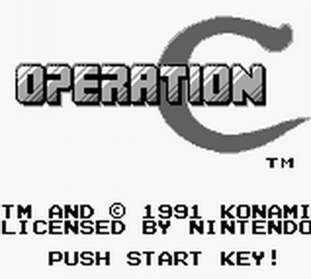 Operation C title screen for Game Boy (GB) video game